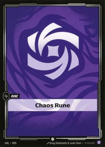 Chaos Rune R05 de Riftbound Unleashed