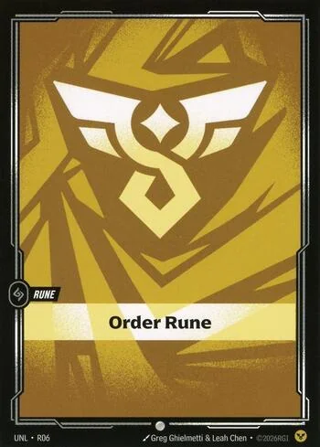 Order Rune R06 de Riftbound Unleashed