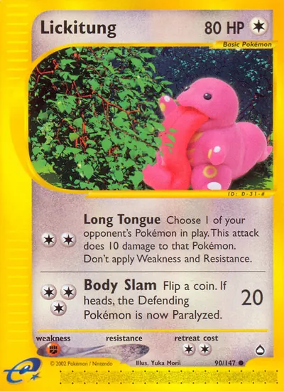 Lickitung - Aquapolis - ilustração de Yuka Morii