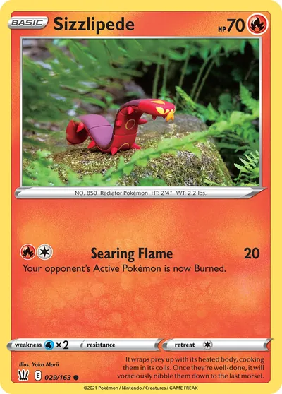 Sizzlipede - Battle Styles - ilustração de Yuka Morii