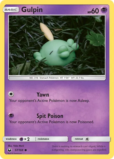Gulpin - Celestial Storm - ilustração de Yuka Morii