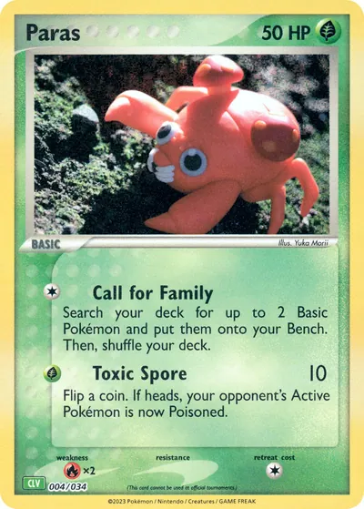 Paras - Pokémon Trading Card Game Classic—Venusaur - ilustração de Yuka Morii