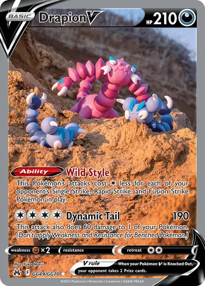 Drapion V - Crown Zenith - ilustração de Yuka Morii