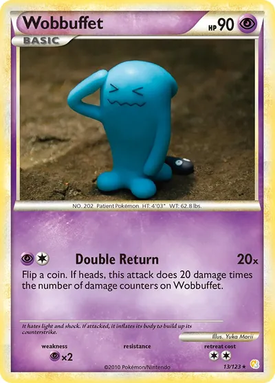 Wobbuffet - HeartGold & SoulSilver - ilustração de Yuka Morii