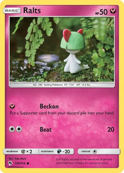 Ralts - Lost Thunder - ilustração de Yuka Morii