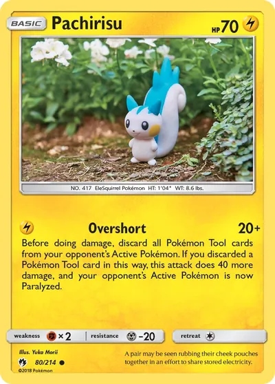 Pachirisu - Lost Thunder - ilustração de Yuka Morii