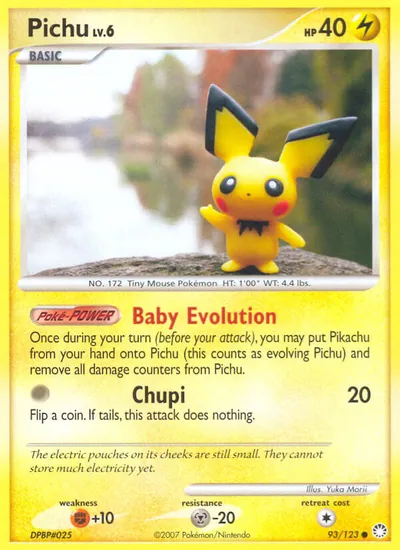 Pichu - Mysterious Treasures - ilustração de Yuka Morii