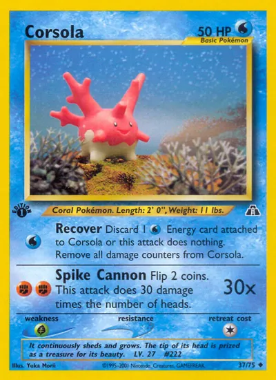 Corsola - Neo Discovery - ilustração de Yuka Morii
