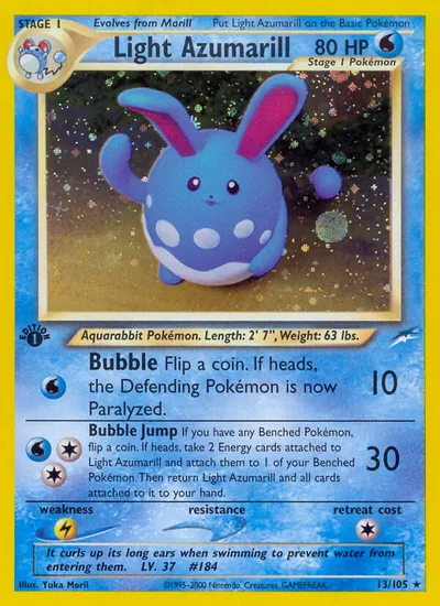Light Azumarill - Neo Destiny - ilustração de Yuka Morii