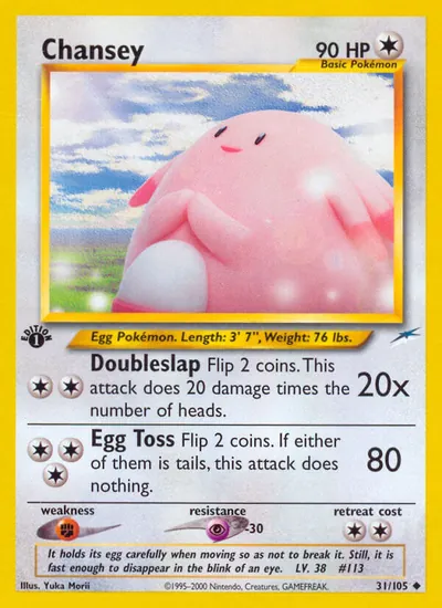 Chansey - Neo Destiny - ilustração de Yuka Morii