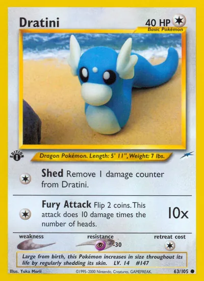Dratini - Neo Destiny - ilustração de Yuka Morii