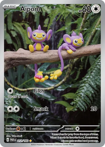 Aipom - Paradox Rift - ilustração de Yuka Morii