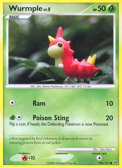 Wurmple - Platinum - ilustração de Yuka Morii