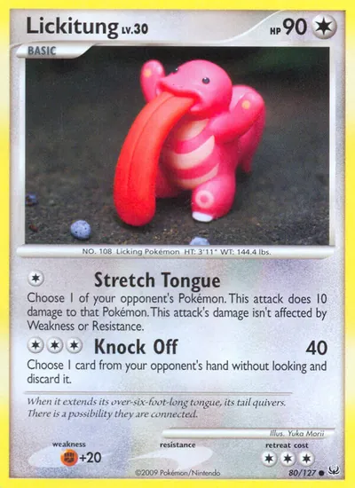 Lickitung - Platinum - ilustração de Yuka Morii