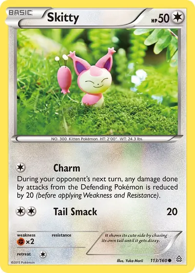 Skitty - Primal Clash - ilustração de Yuka Morii