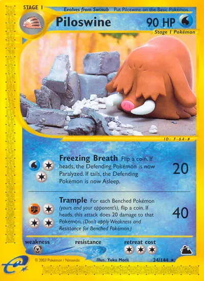 Piloswine - Skyridge - ilustração de Yuka Morii