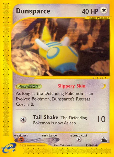 Dunsparce - Skyridge - ilustração de Yuka Morii