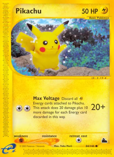 Pikachu - Skyridge - ilustração de Yuka Morii