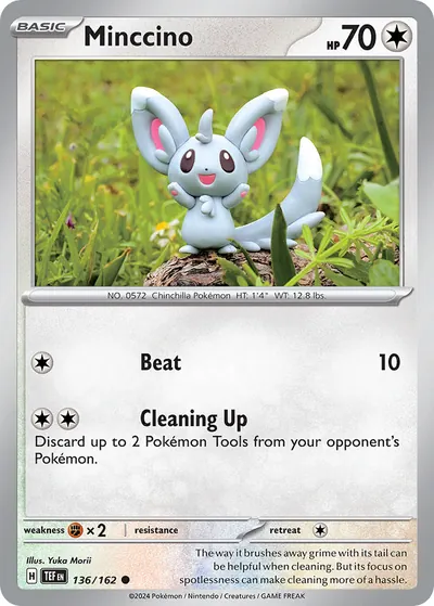 Minccino - Temporal Forces - ilustração de Yuka Morii