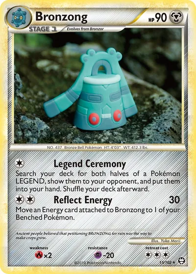 Bronzong - Triumphant - ilustração de Yuka Morii