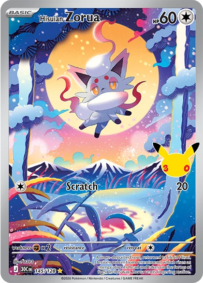 Zorua de Hisui de Celebração de 30 Anos