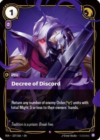 Decree of Discord 107 de Vendetta (Riftbound)