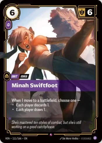 Minah Swiftfoot 111 de Vendetta (Riftbound)