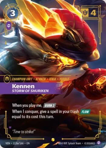 Kennen, Storm of Shuriken 113A de Vendetta (Riftbound)
