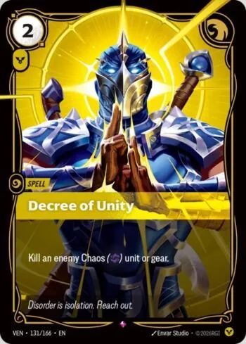 Decree of Unity 131 de Vendetta (Riftbound)