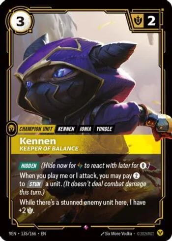 Kennen, Keeper of Balance 135 de Vendetta (Riftbound)