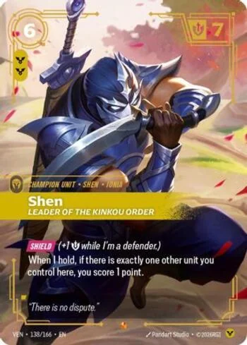 Shen, Leader of the Kinkou Order 138 de Vendetta (Riftbound)