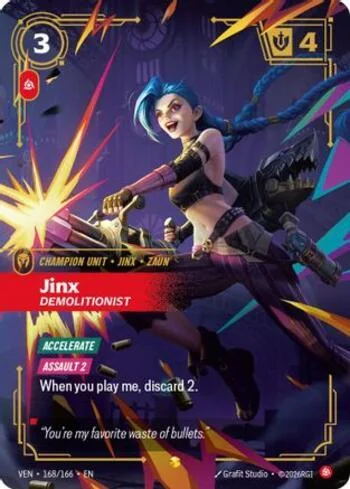 Jinx, Demolitionist 168 de Vendetta (Riftbound)