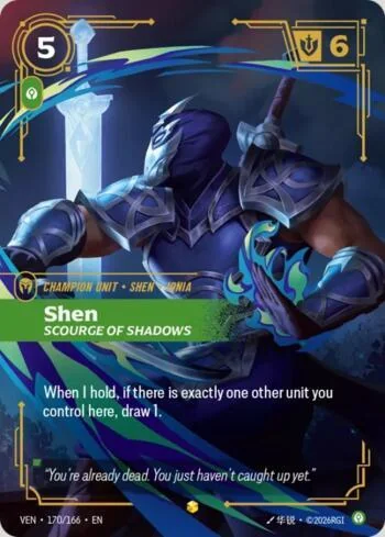 Shen, Scourge of Shadows 170 de Vendetta (Riftbound)