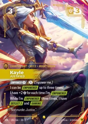 Kayle, Justified 185 de Vendetta (Riftbound)