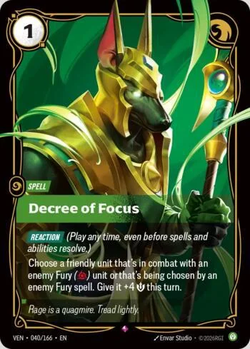Decree of Focus 40 de Vendetta (Riftbound)