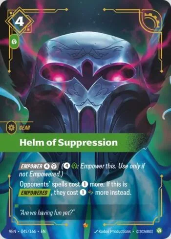 Helm of Suppression 45 de Vendetta (Riftbound)