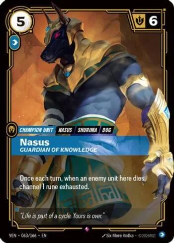 Nasus, Guardian of Knowledge 63 de Vendetta (Riftbound)