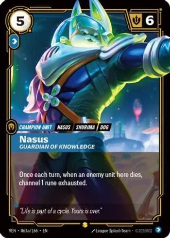 Nasus, Guardian of Knowledge 63A de Vendetta (Riftbound)