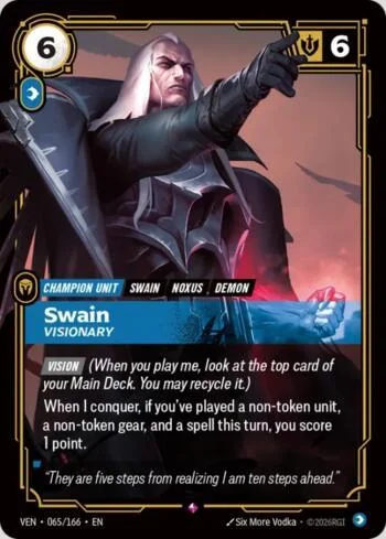 Swain, Visionary 65 de Vendetta (Riftbound)