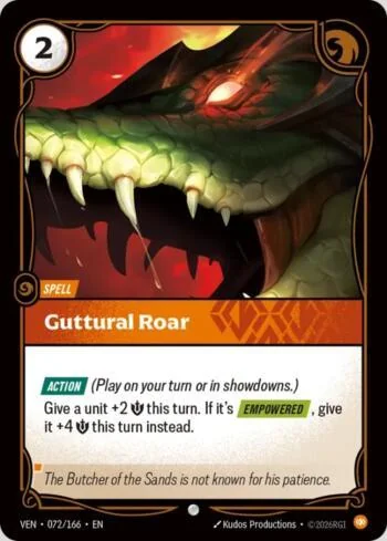 Guttural Roar 72 de Vendetta (Riftbound)