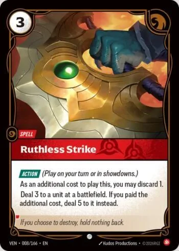 Ruthless Strike 8 de Vendetta (Riftbound)