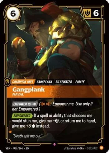 Gangplank, Naval 86 de Vendetta (Riftbound)