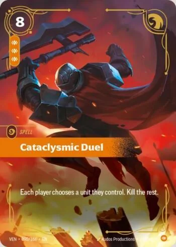 Cataclysmic Duel 90 de Vendetta (Riftbound)