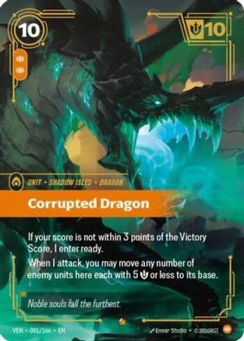Corrupted Dragon 91 de Vendetta (Riftbound)