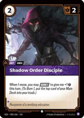 Shadow Order Disciple 95 de Vendetta (Riftbound)