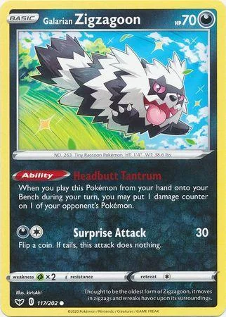 Zigzagoon de Galar 117/202