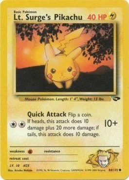 Pikachu do Cap. Surge 84/132