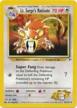 Raticate do Cap. Surge 51/132