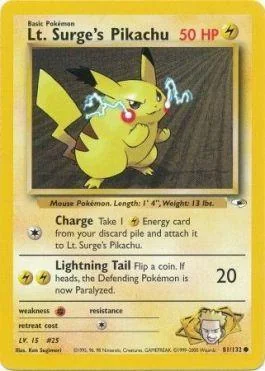 Pikachu do Cap. Surge 81/132