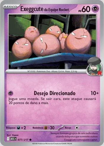 Exeggcute da Equipe Rocket 077/217